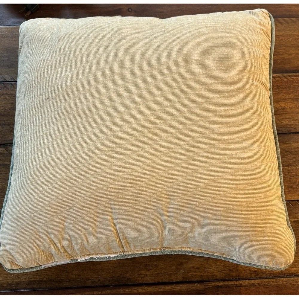 Croscill Normandy Square Embroidered Floral Design Throw Pillow 17x 17‎